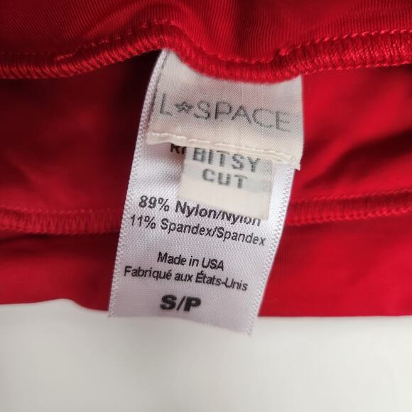 L*Space Frenchi Bitsy Bikini Bottom in Lipstick Red Size Small NWOT - Picture 4 of 5